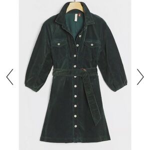 Pilcro Lysette Corduroy Mini Shirtdress